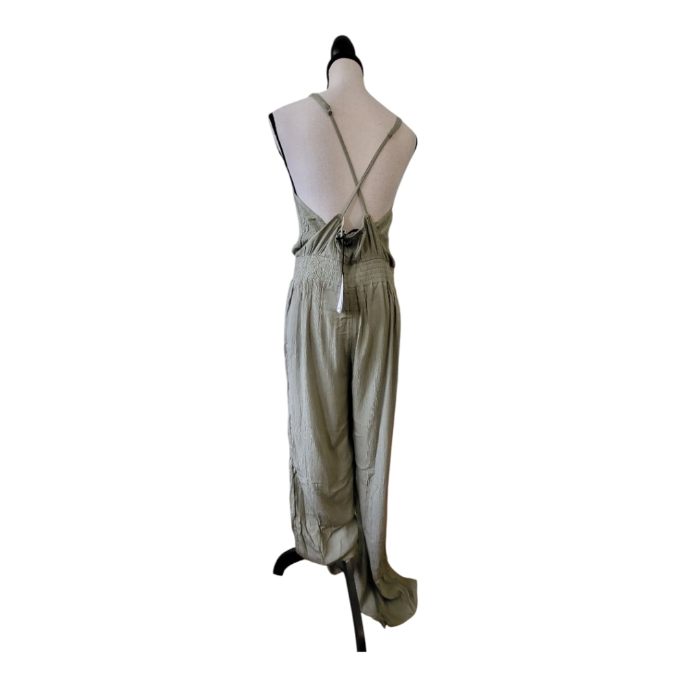Prana Fernie Wide Leg Jumpsuit Sweet‎ Agave Womens Size L New - Picture 4 of 7